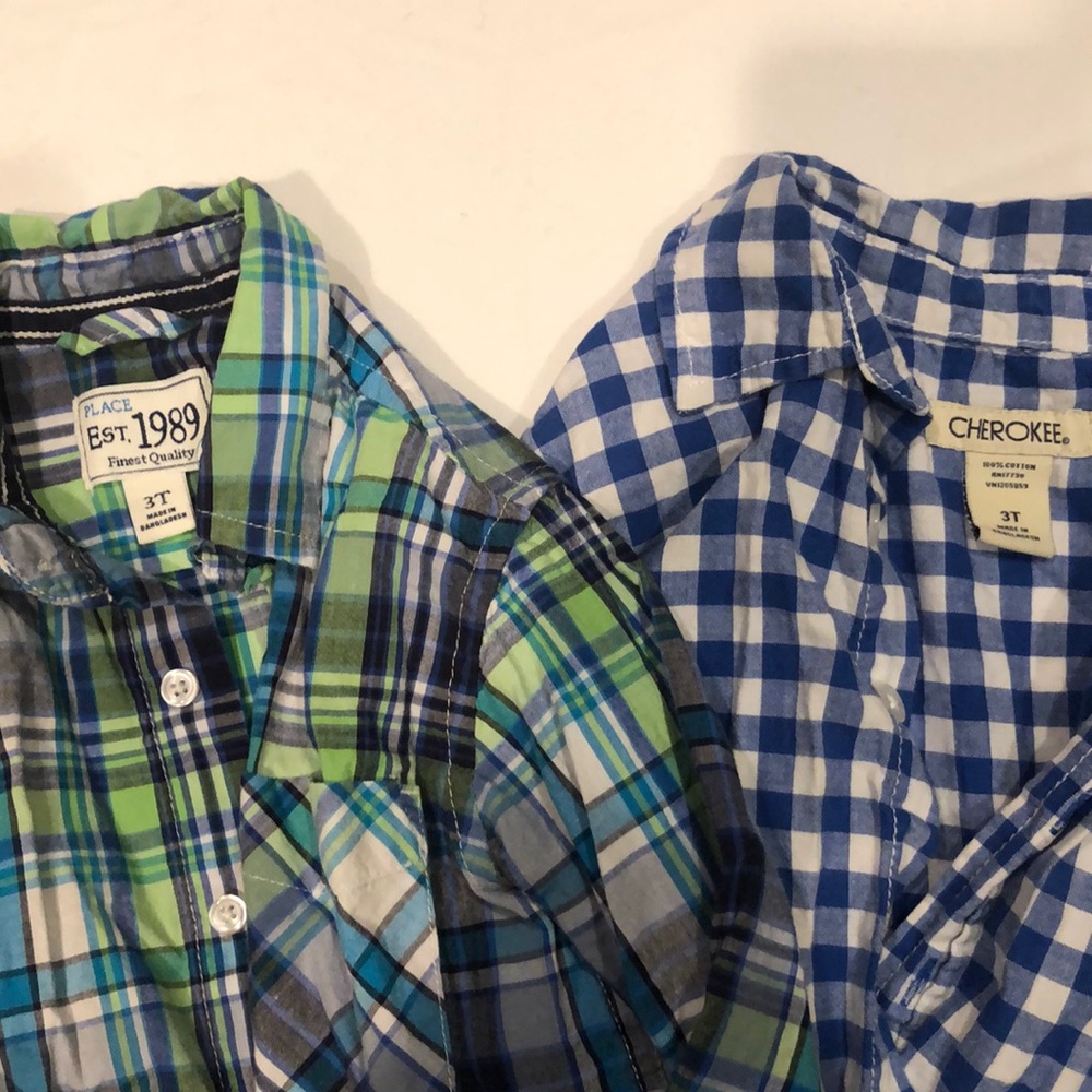 8 Long-sleeved button-up shirts 3T - Picture 7 of 7